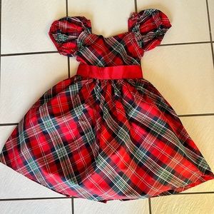 Janie and Jack Plaid Puff Sleeve Dress